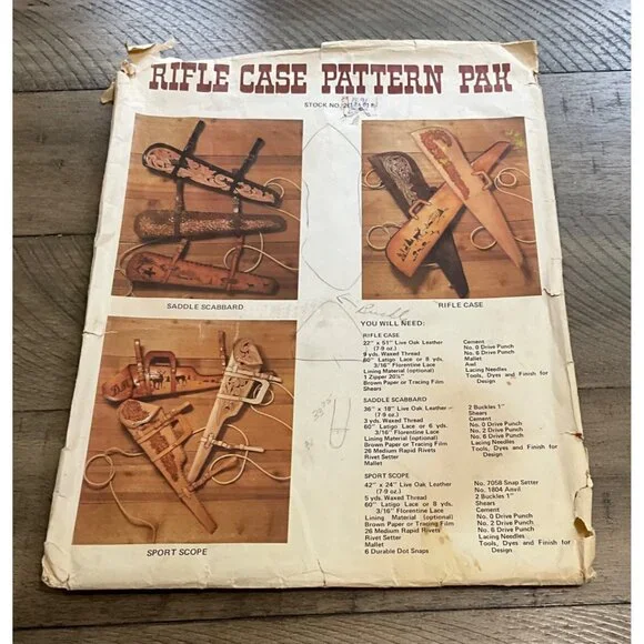 Tandy Leather Riffle Case Pattern Pak Saddle Scabbard Rifle Case Sport Scope - Picture 1 of 3